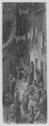 Une rue dans les quartiers pauvres